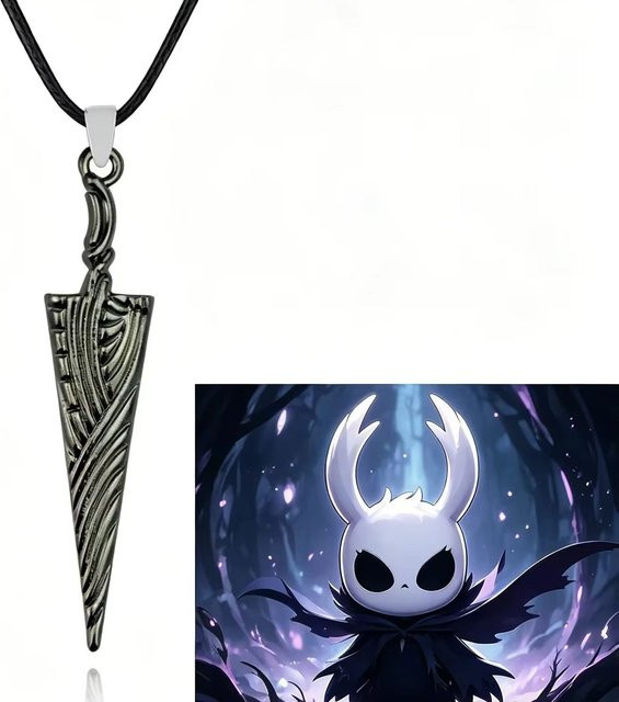 YUMEI Halskette Hollow Knight Bone Nail Logo, Edelstahl, Unisex - Bild 1