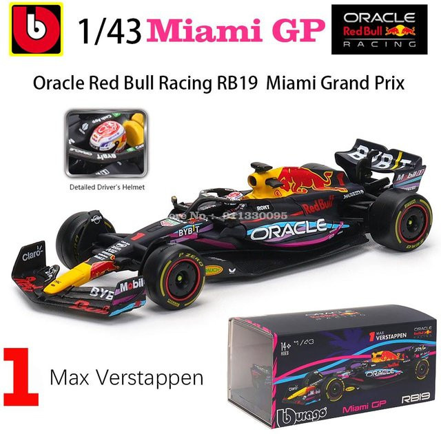 Bburago Red Bull Racing Rb19, Formel-Auto Modell, 1:43, ab 4 Jahren - Bild 1