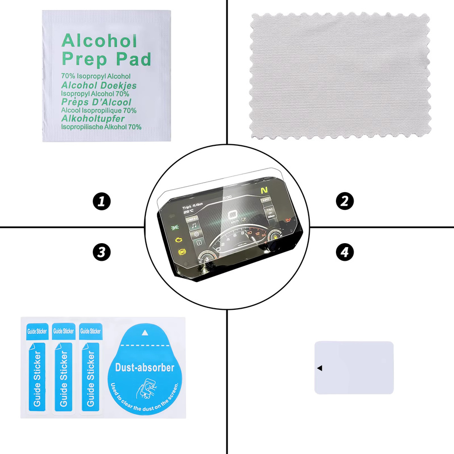 CFMOTO 450SR 675 Motorrad Tacho Schutzfolie Dashboard Screen Protector transparent - Bild 4
