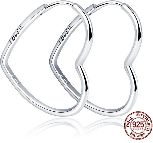 Damenohrringe 925 Silber, Rosa, Damen - Bild 1