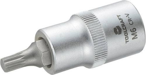 TOOLCRAFT Innen-Vielzahn XZN Steckschlüssel-Bit-Einsatz, 6 mm, 1/2 Zoll, Silber - Bild 1