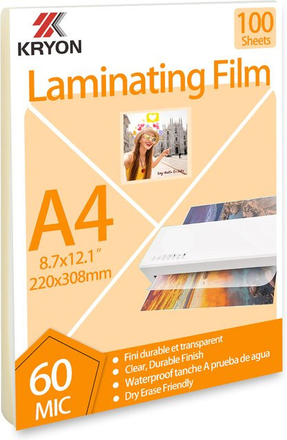 100er-Pack A4 Thermo-Laminierbeutel transparent, 60 Mikrometer dicke Laminierfolie - Bild 1