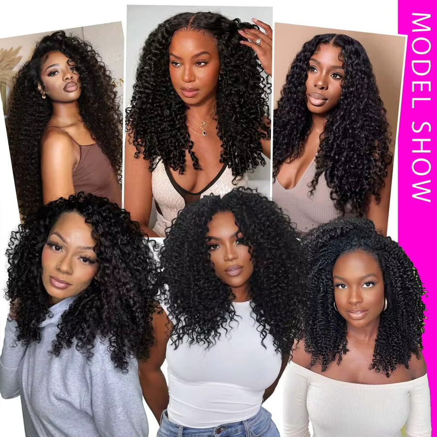 BINF Pixie Curly Brasilianisches Echthaar-Bündel mit Lace Closure, 8-24 Zoll - Bild 6