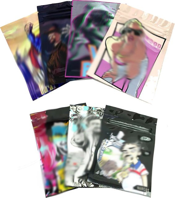 Wiederverschließbare Aluminium-Lebensmittelbeutel mit Sichtfenster, bunt und matt, 7 x 10 cm - Bild 1