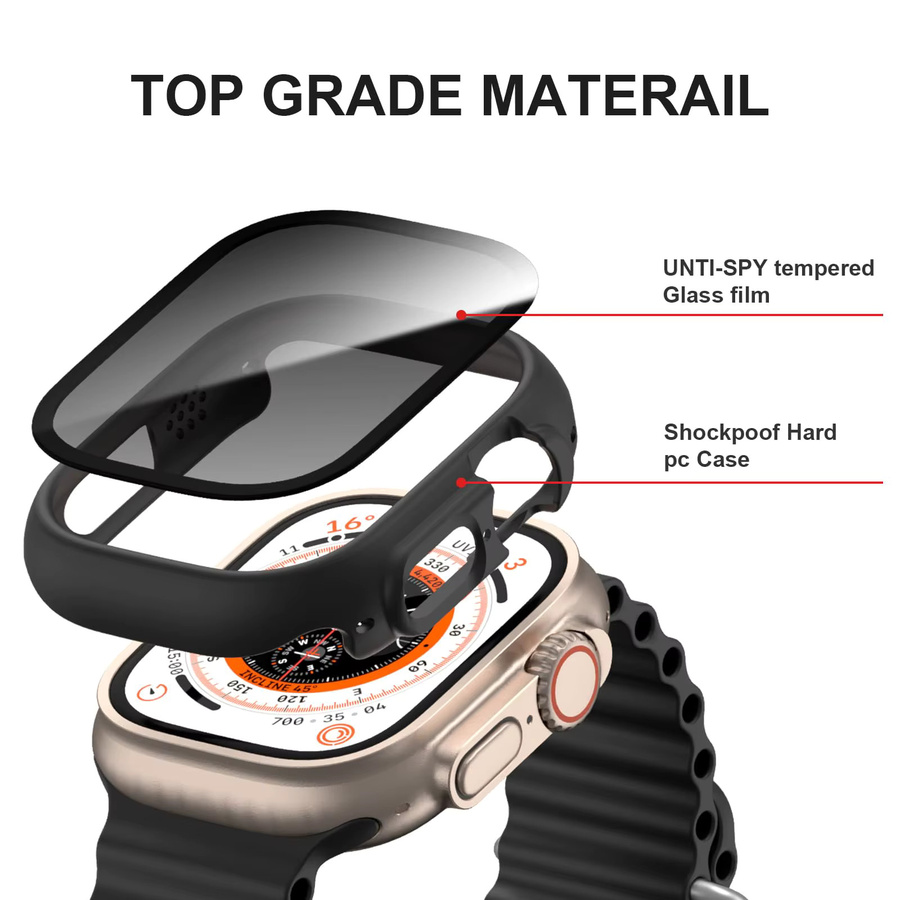 LCAPLE Displayschutzfolie für Apple Watch, gehärtetes Glas, Anti-Spion - Bild 2