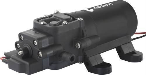 TOOLCRAFT TO-7159155 Niedervolt-Druckwasserpumpe in Schwarz mit 258 l/h Förderleistung und 12 V/DC Betrieb - Bild 1