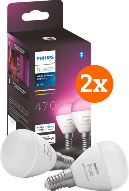 Philips Hue White & Color Ambiance LED Kugellampen E14 4er-Pack mit Bluetooth und RGB-Funktion - Bild 1