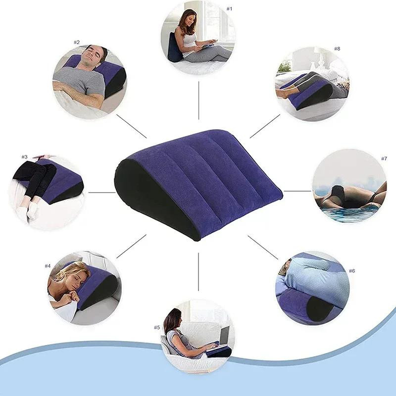 Aufblasbares Dreieckskissen von CDN aus Polyester mit abnehmbarem Bezug für verschiedene Positionen und Unterstützung im Bett - Bild 5