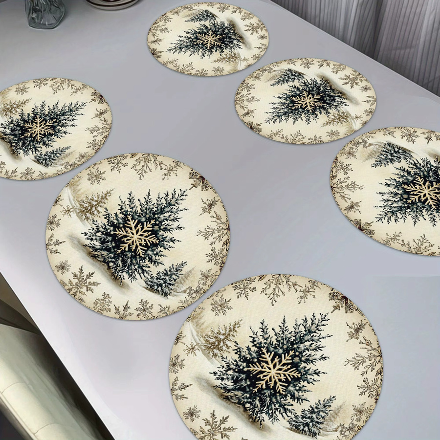 VIKAMA 6-teiliges Tischset Set mit Weihnachts- und Wintermotiv für deine Tischdekoration - Bild 4