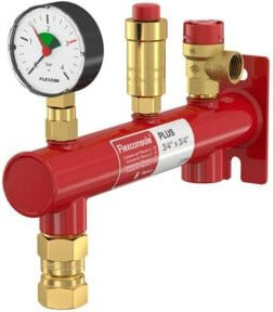 Flamco Wandbefestigung Flexconsole Plus Rp 3/4 x Rp 3/4 in Rot mit Flexf.-Schnellkpl. für 3 Stück - Bild 1