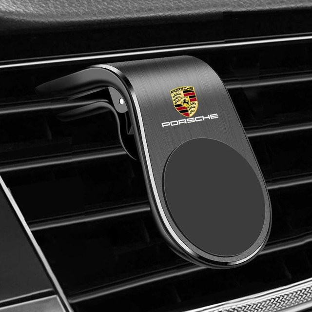 Magnetische Auto Handyhalterung für Porsche Lüftungsgitter, GPS Halterung in Schwarz - Bild 1