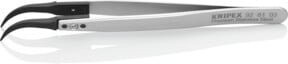 Knipex Pinzette mit Wechselspitzen ESD Glatt in Silber aus Edelstahl, Länge: 130 mm - Bild 1