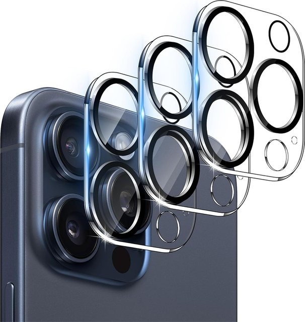 3er Set Kameraobjektiv Schutzabdeckung für iPhone 15 Pro Max 14 Plus 13 Mini 12 11 von NYFundas - Bild 1