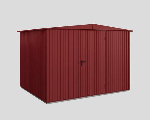 Ecostar Gerätehaus Trend-S aus Metall in Rot mit B/H/T: 302,8 x 219,4 x 238 cm - Bild 1