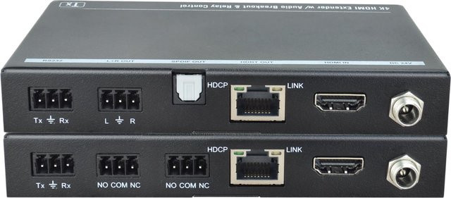 Vivolink HDBaseT Extender Kit mit Relay VLHDMIEXT415 in Schwarz - Bild 1