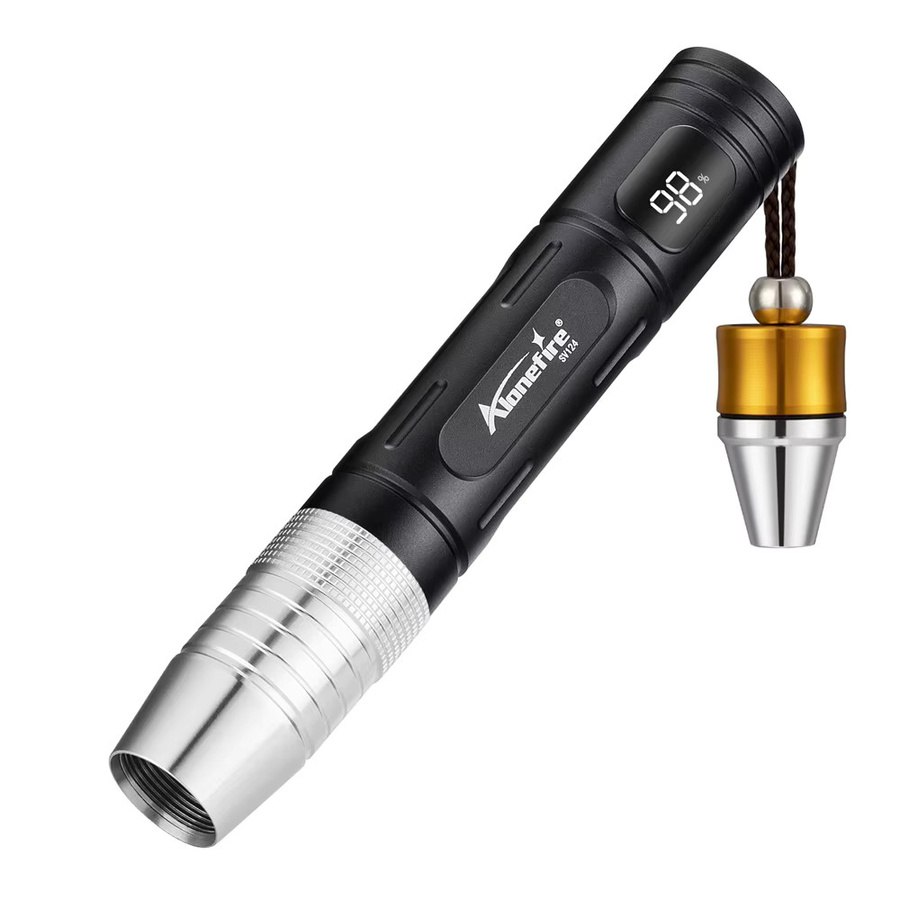 Alonefire 4 in 1 LED UV Taschenlampe mit 365 nm und 395 nm für die Identifikation von Schmuck, Edelsteinen und Bernstein in Smaragdgrün - Bild 5