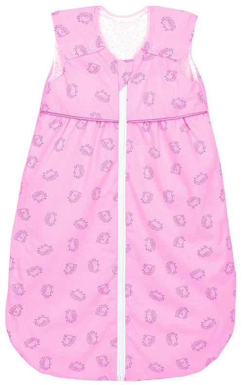 Odenwälder Jersey-Schlafsack Anni light Igel powder in Pink, Länge: 110 cm - Bild 1