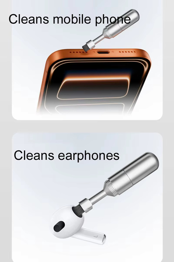 Macdot Werkzeug-Set für iPhone und AirPods mit SIM-Karten-Entfernungswerkzeug, Reset-Stift und Reinigungsbürste in Schwarz und Silber - Bild 4