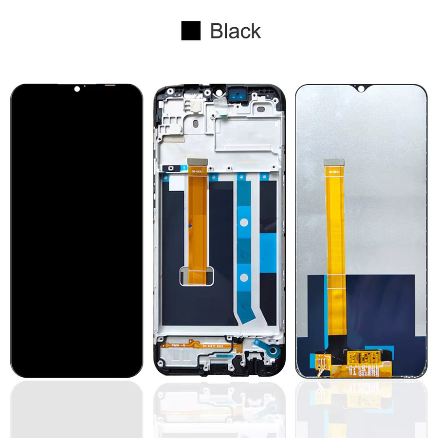 Oppo A15 CPH2185 und A15S CPH2179 LCD Display Touchscreen Digitizer Montage Ersatz mit Rahmen in Schwarz - Bild 3