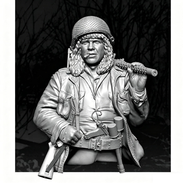 GK Amerikanischer Maschinengewehrschütze, Resin-Soldatenmodell, Grau - Bild 1