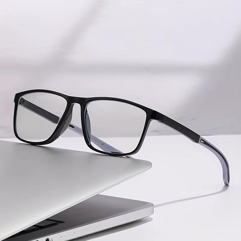DIXSG Lesebrille, Vollrand, rechteckig, Kunststoff, schwarz - Bild 1