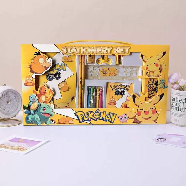 Pokémon Schreibwaren-Geschenkbox Set in Gelb für Kinder - Bild 1