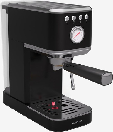 Klarstein SteelPresso Slim Espressomaschine mit Siebträger und Zubehör in Schwarz