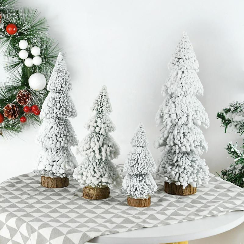 Love Home Garden Mini-Christbaumschmuck als hängendes Hängeornament in Form eines weißen Schnee- und Kieferbaums mit Zapfen für deine Weihnachtsdekoration - Bild 6
