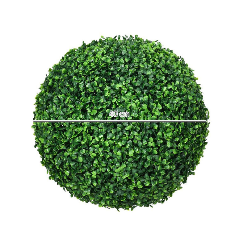HOMCOM Kunstpflanze grün aus Polypropylen, freistehend und rund, B/H/L: 40 x 40 x 40 cm - Bild 4