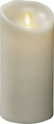 Konstsmide 1613-115 Living Light LED-Kerze aus Echtwachs in Creme-Weiß mit Fernbedienung und Timer, Durchmesser: 8,8 cm, Höhe: 17,7 cm - Bild 1