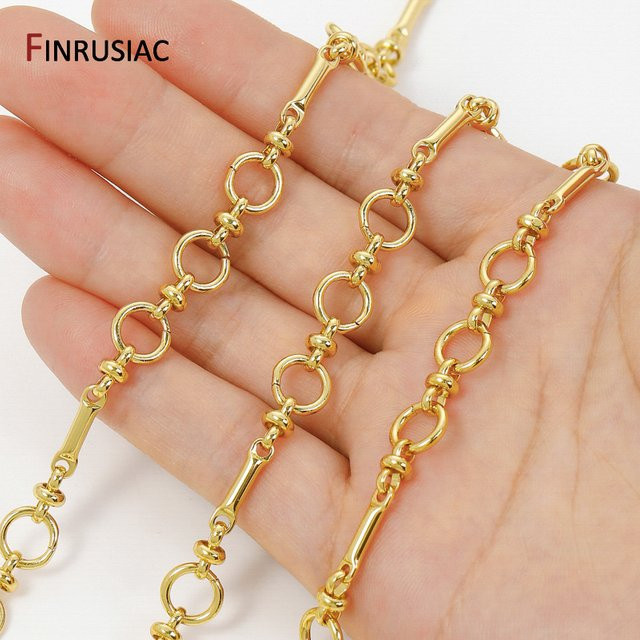 FINRUSIAC Halskette 18K vergoldetes Messing, Gold, Damen, 9mm - Bild 1