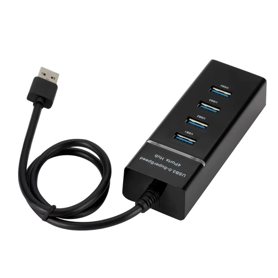 PzzPss USB High Speed Hub 4 Ports Splitter Erweiterung für Desktop PC und Laptop in Schwarz - Bild 5
