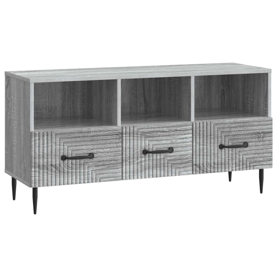 vidaXL TV-Schrank modern in Grau Sonoma, B/T/H: 102 x 34,5 x 50 cm - Bild 2