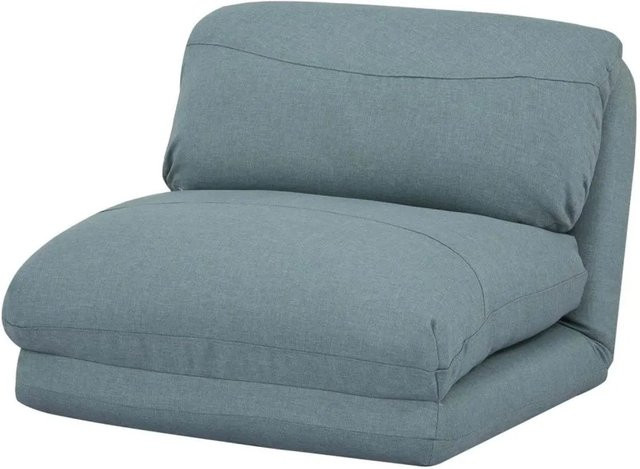 MCW Schlafsessel E68 Funktionssessel als Schlafsofa in Grau-Blau mit Armlehnen - Bild 1