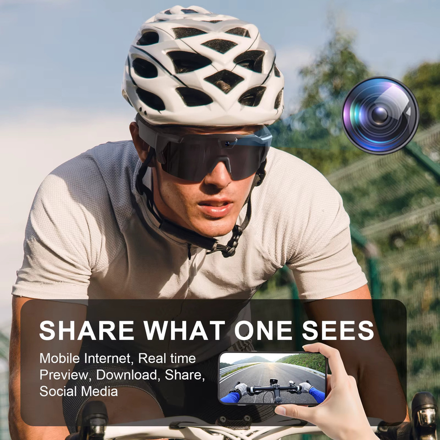 DIXSG HD Smart Video Brille mit Action Kamera und Wifi in Blau - Bild 2