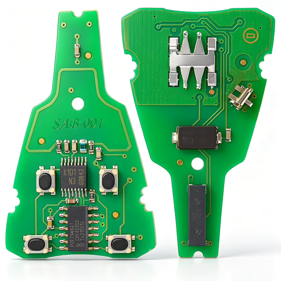 KEYECU Ersatz-Fernbedienungsschlüssel für SAAB 93 95 9-3 9-5 mit ID46 Chip, 4-Tasten Autoschlüssel in Schwarz, 315MHz/434MHz - Bild 4