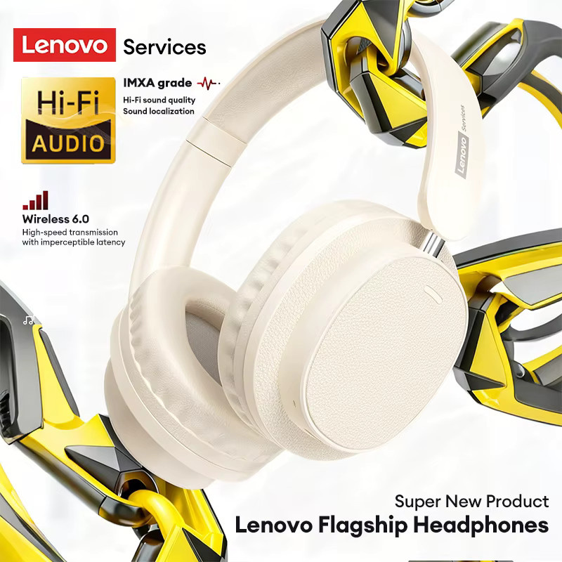 Lenovo Retro TH30 Pro Gaming-Headset LS105 Kabellose Bluetooth 6.0 Over-Ear-Kopfhörer faltbar in Beige oder Weiß - Bild 5