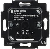 Busch-Jaeger Jalousie-Basis-Einsatz 6418 U mit 2 Schließern, 3A, 690VA, Unterputzmontage, Schwarz/Grau - Bild 1