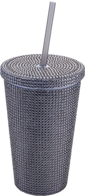 Paris Hilton Trinkbecher Schwarz mit Strass, 500 ml - Bild 1