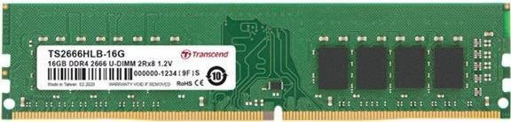 Transcend JM3200HLB-16G DDR4 RAM Speichermodul, 16 GB (2 x 8 GB), 3200 MHz, Grün - Bild 1