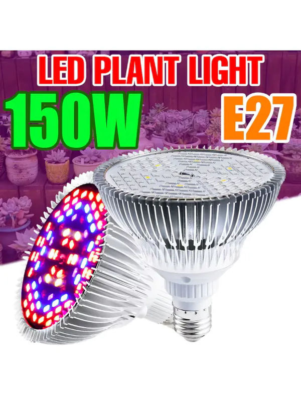 CanLing 150W LED Pflanzenlampe E27 Vollspektrum-Wachstumslampe für Gemüse und Topfpflanzen im Innenbereich - Bild 6