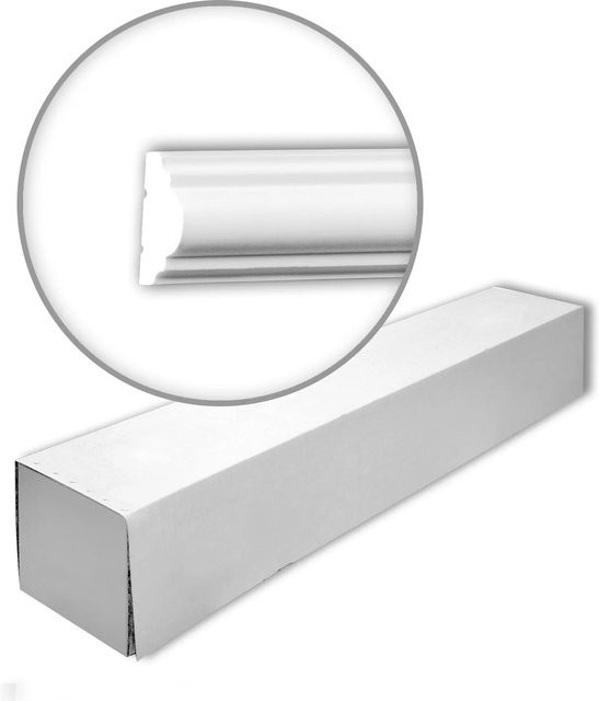 Profhome Decor Wand- und Friesleisten Set in Weiß, 10 Zierleisten mit Gesamtlänge 20 m aus Polystyrol - Bild 1