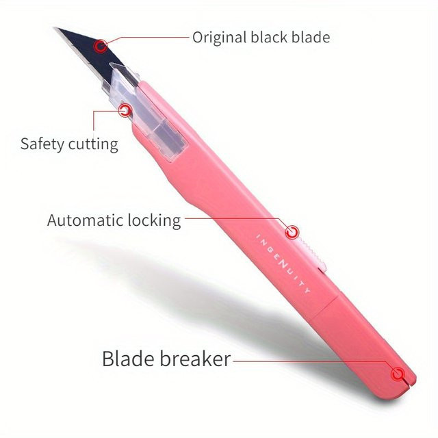 Anti-Schüttel-Schönheitsmesser mit 30 Grad Schneidewinkel zum Schneiden von Papier und Film in Weiß oder Pink - Bild 1