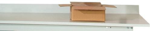 Manuflex AS1231.7035 Rückwandgalerie für Packtische in Lichtgrau RAL 7035, B/T/H: 150 x 1,5 x 10 cm - Bild 1