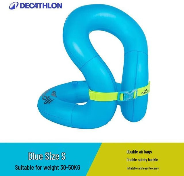 Decathlon aufblasbarer Achsel-Schwimmring blau - Bild 1