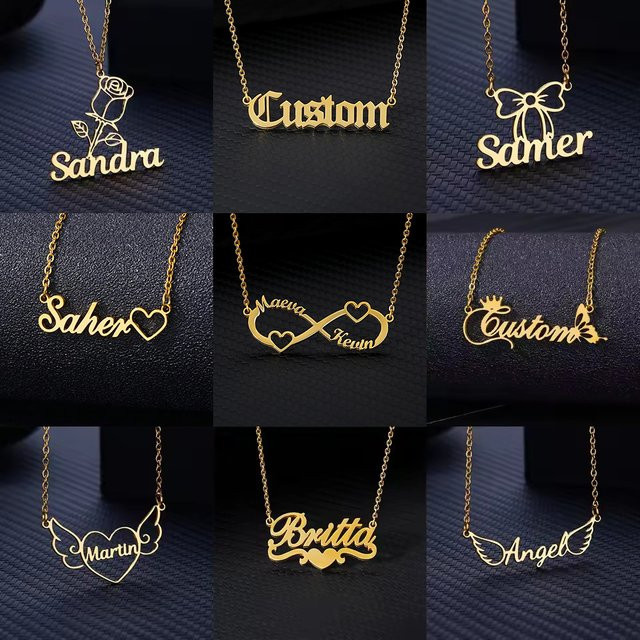 BAUTOBVC Halskette, Edelstahl, Gold, Unisex - Bild 1