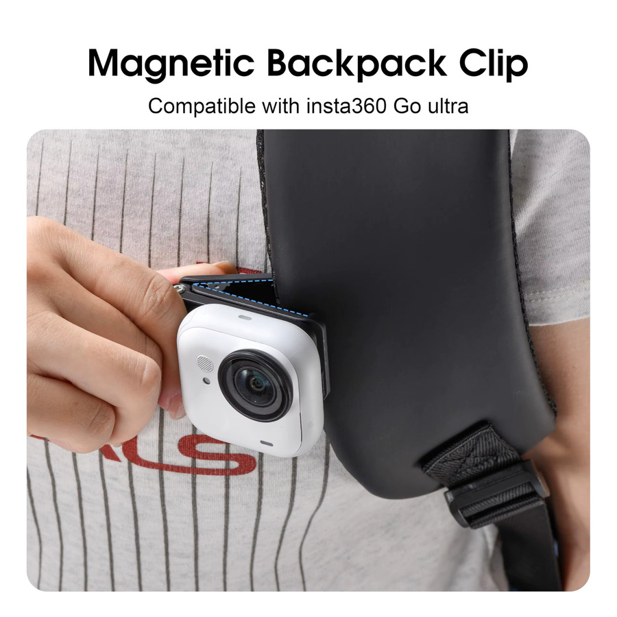 Magnetischer Rucksack-Halterungsständer und Schwenkclip mit Schnellverschluss als Hut-Halterungsadapter für Insta360 Go Ultra - Bild 2