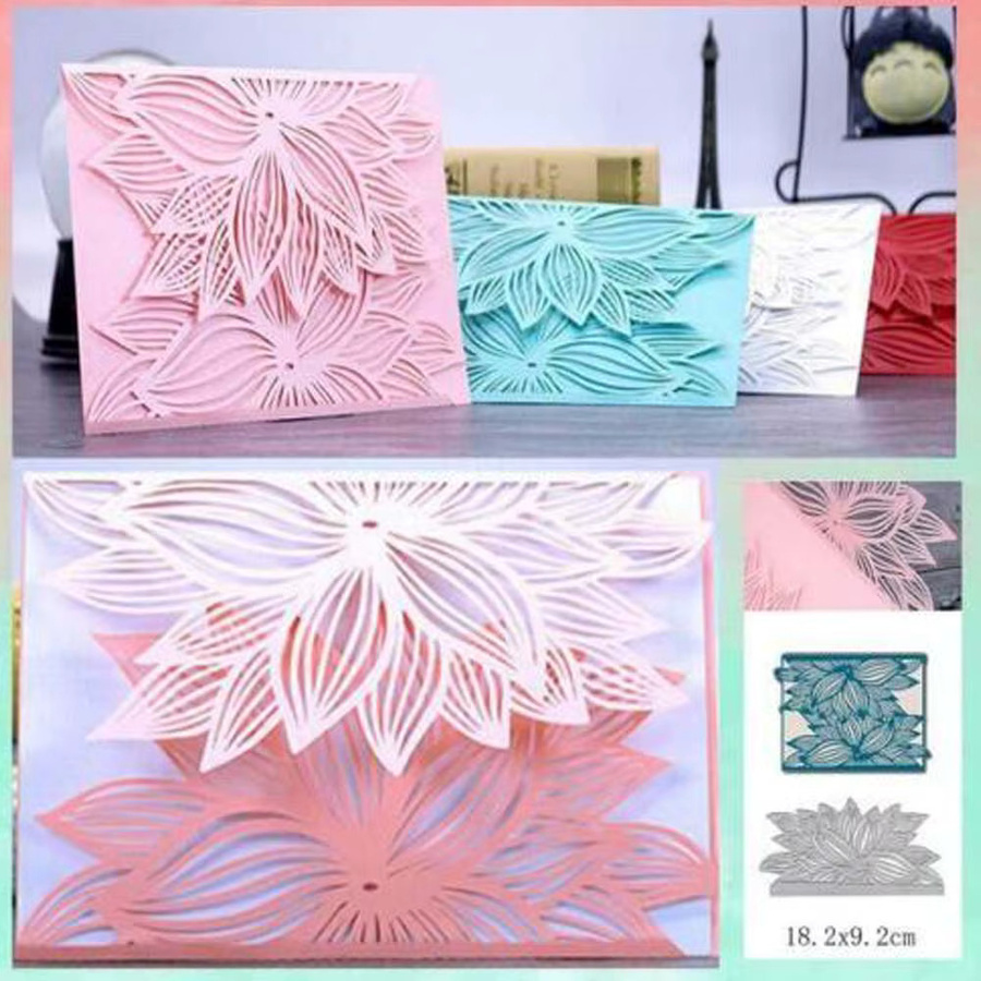 Metall Schneidwerkzeuge Schablonen mit Blumen und Alphabet Buchstaben für Scrapbooking und Handwerk - Bild 2