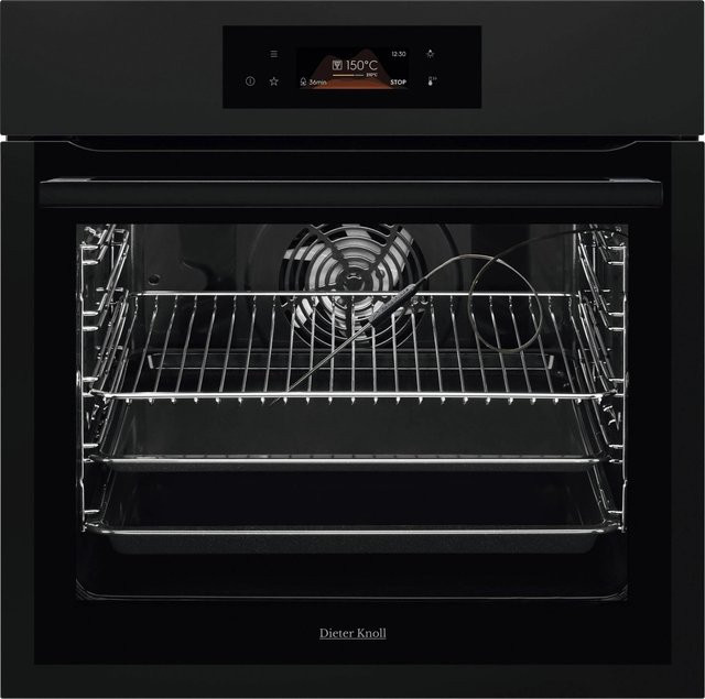 Dieter Knoll Einbaubackofen DKP39906MK in Schwarz mit Pyrolyse, LED-Display und Glaselement, B/T/H: 59,4 x 56,8 x 59,4 cm - Bild 1
