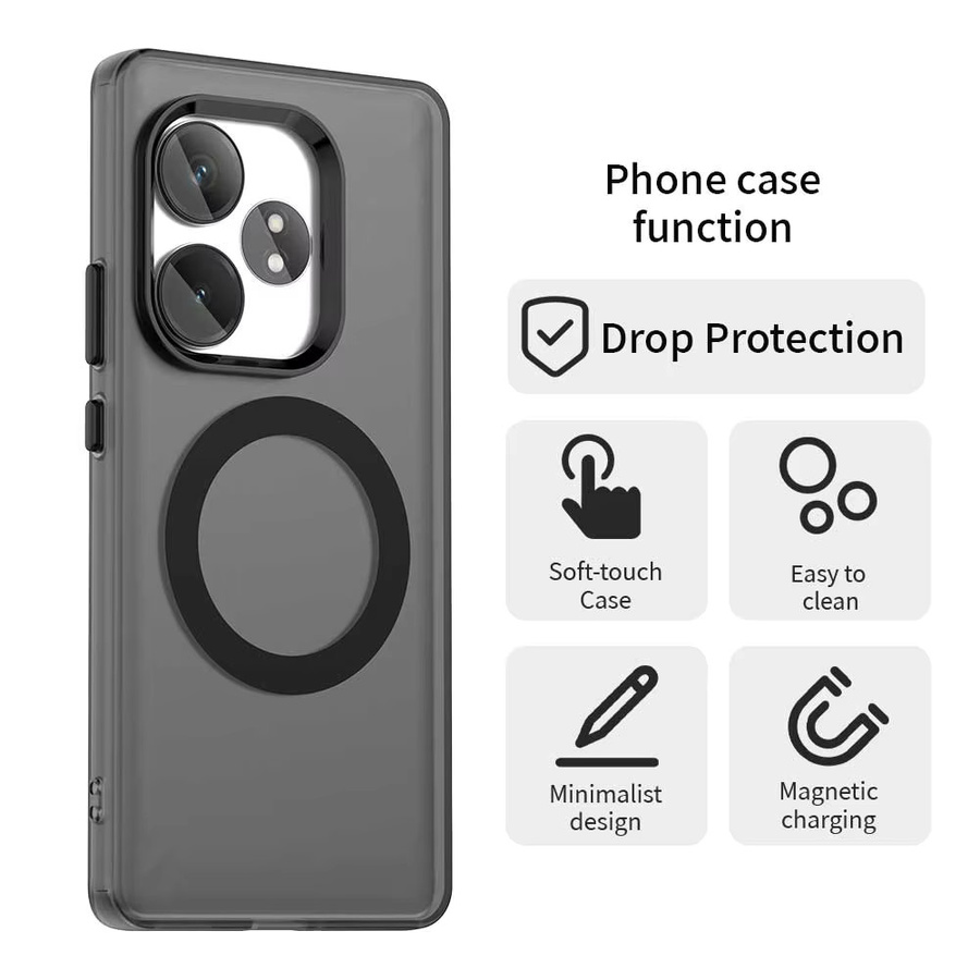 Magnetische kabellose Schutzhülle für Realme GT6 GT6T GT Neo6 SE GT Neo6 C63 C61 in transparenten Candy-Farben - Bild 3